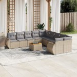 vidaXL Set canapele de grădină cu perne, 11 piese, bej, poliratan vidaXL Set canapele de grădină cu perne, 11 piese, bej, poliratan