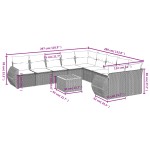 vidaXL Set canapele de grădină cu perne, 11 piese, bej, poliratan vidaXL Set canapele de grădină cu perne, 11 piese, bej, poliratan