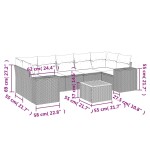vidaXL Set mobilier de grădină cu perne, 8 piese, negru, poliratan vidaXL Set mobilier de grădină cu perne, 8 piese, negru, poliratan