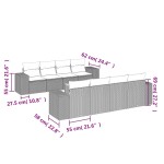 vidaXL Set mobilier de grădină cu perne, 9 piese, negru, poliratan vidaXL Set mobilier de grădină cu perne, 9 piese, negru, poliratan