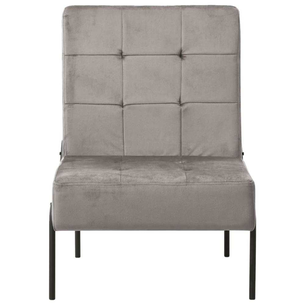 vidaXL Scaun de relaxare, 65x79x87 cm, gri deschis, catifea