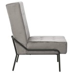 vidaXL Scaun de relaxare, 65x79x87 cm, gri deschis, catifea vidaXL Scaun de relaxare, 65x79x87 cm, gri deschis, catifea