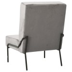 vidaXL Scaun de relaxare, 65x79x87 cm, gri deschis, catifea vidaXL Scaun de relaxare, 65x79x87 cm, gri deschis, catifea