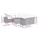 vidaXL Set mobilier de grădină cu perne, 9 piese, negru, poliratan vidaXL Set mobilier de grădină cu perne, 9 piese, negru, poliratan