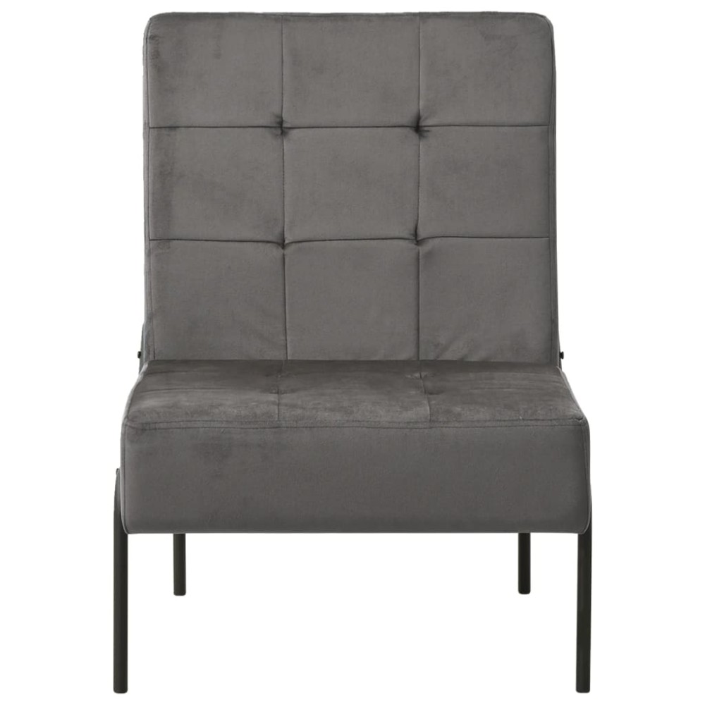 vidaXL Scaun de relaxare, gri închis, 65x79x87 cm, catifea