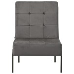 vidaXL Scaun de relaxare, gri închis, 65x79x87 cm, catifea vidaXL Scaun de relaxare, gri închis, 65x79x87 cm, catifea