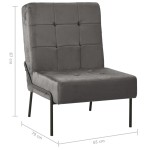 vidaXL Scaun de relaxare, gri închis, 65x79x87 cm, catifea vidaXL Scaun de relaxare, gri închis, 65x79x87 cm, catifea