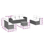 vidaXL Set mobilier de grădină cu perne, 8 piese, negru, poliratan vidaXL Set mobilier de grădină cu perne, 8 piese, negru, poliratan