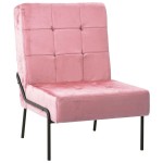 vidaXL Scaun de relaxare, roz, 65x79x87 cm, catifea vidaXL Scaun de relaxare, roz, 65x79x87 cm, catifea