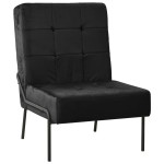 vidaXL Scaun de relaxare, 65x79x87 cm, negru, catifea vidaXL Scaun de relaxare, 65x79x87 cm, negru, catifea