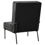 vidaXL Scaun de relaxare, 65x79x87 cm, negru, catifea vidaXL Scaun de relaxare, 65x79x87 cm, negru, catifea