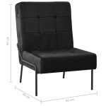 vidaXL Scaun de relaxare, 65x79x87 cm, negru, catifea vidaXL Scaun de relaxare, 65x79x87 cm, negru, catifea