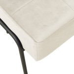 vidaXL Scaun de relaxare, 65x79x87 cm, alb crem, catifea vidaXL Scaun de relaxare, 65x79x87 cm, alb crem, catifea