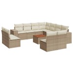 vidaXL Set canapele de grădină cu perne, 12 piese, bej, poliratan vidaXL Set canapele de grădină cu perne, 12 piese, bej, poliratan