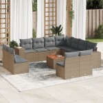 vidaXL Set canapele de grădină cu perne, 12 piese, bej, poliratan vidaXL Set canapele de grădină cu perne, 12 piese, bej, poliratan