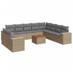 vidaXL Set canapele de grădină cu perne, 11 piese, bej, poliratan vidaXL Set canapele de grădină cu perne, 11 piese, bej, poliratan