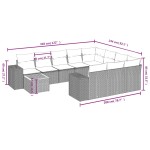 vidaXL Set canapele de grădină cu perne, 11 piese, bej, poliratan vidaXL Set canapele de grădină cu perne, 11 piese, bej, poliratan