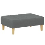 vidaXL Canapea extensibilă cu taburet, 2 locuri, gri închis, textil vidaXL Canapea extensibilă cu taburet, 2 locuri, gri închis, textil