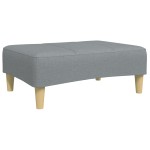 vidaXL Canapea extensibilă cu taburet, 2 locuri, gri deschis, textil vidaXL Canapea extensibilă cu taburet, 2 locuri, gri deschis, textil