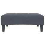 vidaXL Canapea extensibilă cu taburet, 2 locuri, gri închis, catifea vidaXL Canapea extensibilă cu taburet, 2 locuri, gri închis, catifea