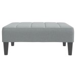 vidaXL Canapea extensibilă cu taburet, 2 locuri, gri deschis, textil vidaXL Canapea extensibilă cu taburet, 2 locuri, gri deschis, textil