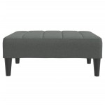 vidaXL Canapea extensibilă cu taburet, 2 locuri, gri închis, textil vidaXL Canapea extensibilă cu taburet, 2 locuri, gri închis, textil