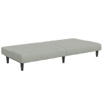 vidaXL Canapea extensibilă cu taburet, 2 locuri, gri deschis, catifea