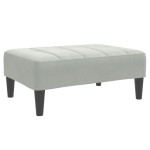 vidaXL Canapea extensibilă cu taburet, 2 locuri, gri deschis, catifea