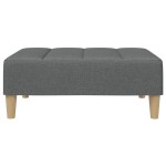 vidaXL Canapea extensibilă cu taburet, 2 locuri, gri închis, textil vidaXL Canapea extensibilă cu taburet, 2 locuri, gri închis, textil
