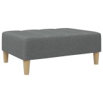 vidaXL Canapea extensibilă cu taburet, 2 locuri, gri închis, textil vidaXL Canapea extensibilă cu taburet, 2 locuri, gri închis, textil