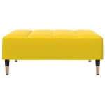 vidaXL Canapea extensibilă cu taburet, 2 locuri, galben, catifea