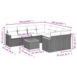 vidaXL Set mobilier de grădină cu perne, 9 piese, negru, poliratan vidaXL Set mobilier de grădină cu perne, 9 piese, negru, poliratan