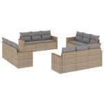vidaXL Set canapele de grădină cu perne, 12 piese, bej, poliratan vidaXL Set canapele de grădină cu perne, 12 piese, bej, poliratan