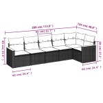 vidaXL Set mobilier grădină cu perne, 6 piese, gri, poliratan