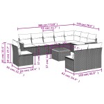 vidaXL Set canapele de grădină cu perne, 11 piese, bej, poliratan vidaXL Set canapele de grădină cu perne, 11 piese, bej, poliratan