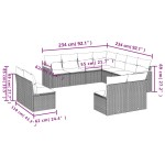 vidaXL Set canapele de grădină cu perne, 11 piese, bej, poliratan