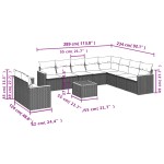 vidaXL Set canapele de grădină cu perne, 11 piese, bej, poliratan vidaXL Set canapele de grădină cu perne, 11 piese, bej, poliratan
