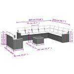 vidaXL Set canapele de grădină cu perne, 11 piese, bej, poliratan vidaXL Set canapele de grădină cu perne, 11 piese, bej, poliratan