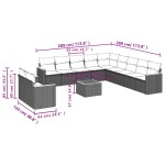 vidaXL Set canapele de grădină cu perne, 12 piese, bej, poliratan vidaXL Set canapele de grădină cu perne, 12 piese, bej, poliratan