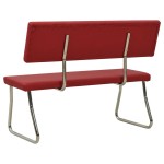 vidaXL Bancă, roșu vin, 110 cm, piele ecologică
