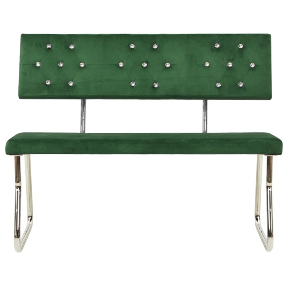 vidaXL Bancă, verde închis, 110 cm, catifea