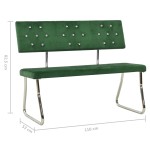 vidaXL Bancă, verde închis, 110 cm, catifea vidaXL Bancă, verde închis, 110 cm, catifea