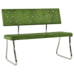 vidaXL Bancă, verde deschis, 110 cm, catifea vidaXL Bancă, verde deschis, 110 cm, catifea