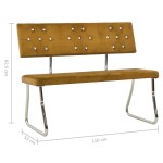 vidaXL Bancă, maro, 110 cm, catifea vidaXL Bancă, maro, 110 cm, catifea