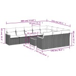 vidaXL Set canapele de grădină cu perne, 11 piese, bej, poliratan vidaXL Set canapele de grădină cu perne, 11 piese, bej, poliratan