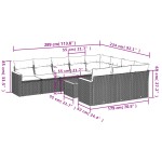 vidaXL Set canapele de grădină cu perne, 11 piese, bej, poliratan vidaXL Set canapele de grădină cu perne, 11 piese, bej, poliratan
