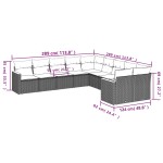 vidaXL Set canapele de grădină cu perne, 10 piese, bej, poliratan