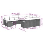 vidaXL Set canapele de grădină cu perne, 11 piese, negru, poliratan vidaXL Set canapele de grădină cu perne, 11 piese, negru, poliratan