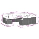vidaXL Set canapele de grădină cu perne, 11 piese, bej, poliratan vidaXL Set canapele de grădină cu perne, 11 piese, bej, poliratan