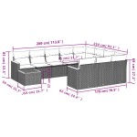 vidaXL Set canapele de grădină cu perne, 11 piese, gri, poliratan vidaXL Set canapele de grădină cu perne, 11 piese, gri, poliratan